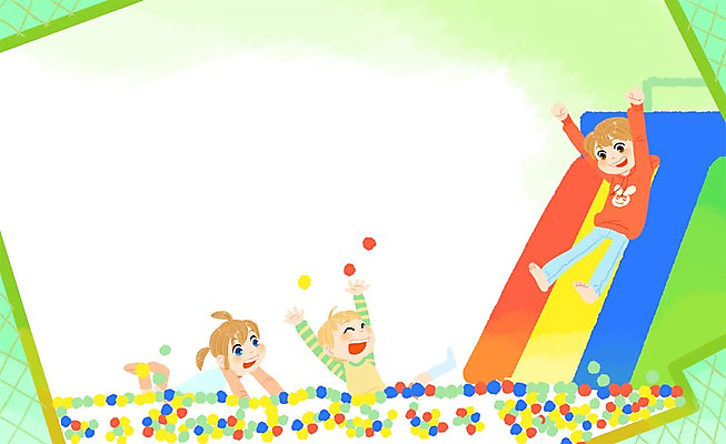 PSD 여자 남자 어린이 일러스트 놀이 함께함 실내 사람 세명 놀이방 미끄럼틀 즐거움 천진난만 어린이만 국내일러스트 감정 컨셉 내부 놀이기구 파일형식