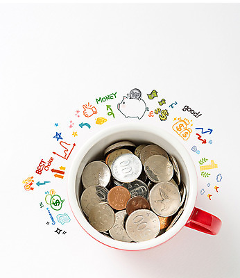 포토 JPG 스튜디오촬영 백그라운드 돈 그래프 사람없음 컵 금융 경제 동전 돼지저금통 절약 오브젝트 국내포토 식기 컨셉 실내 저금통 재산 파일형식