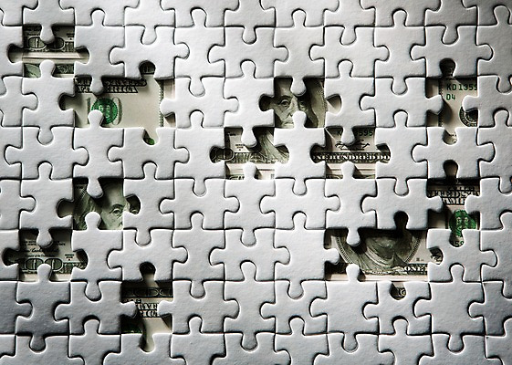 포토 JPG 스튜디오촬영 조각 배경화면 백그라운드 지폐 비즈니스 사람없음 금융 경제 달러 퍼즐 국내포토 돈 실내 파일형식