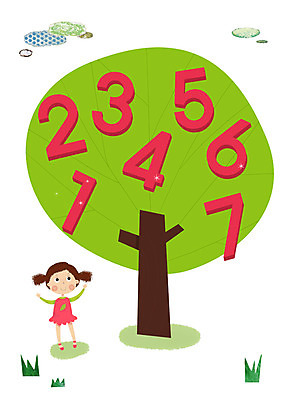 PSD 나무 식물 구름 여자 어린이 일러스트 한명 사람 소녀 숫자 여자만 여자한명만 어린이만 소녀만 소녀한명만 국내일러스트 자연요소 문자 1 파일형식