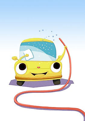 PSD 이동 일러스트 자동차 사람없음 물 호스 걸레 세차 국내일러스트 자연요소 육상교통 컨셉 청소도구 파일형식