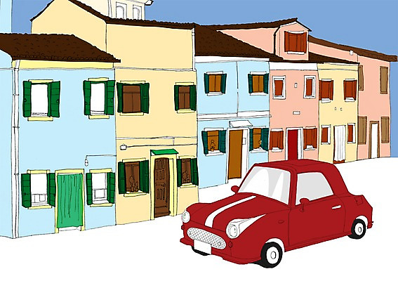 주간 PSD 이동 일러스트 자동차 주택 사람없음 야외 건물 마을 주차 국내일러스트 자연요소 건축물 육상교통 컨셉 파일형식