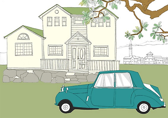 PSD 나무 식물 이동 일러스트 자동차 주택 사람없음 야외 건물 마을 주차 국내일러스트 건축물 육상교통 컨셉 파일형식