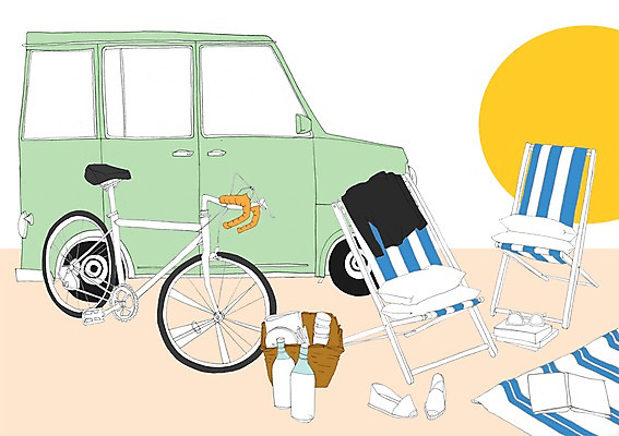 PSD 여행 이동 쿠션 의자 일러스트 자동차 휴가 휴식 사람없음 야외 책 바구니 자전거 돗자리 국내일러스트 육상교통 가구 컨셉 바이크 파일형식