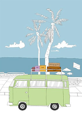 주간 PSD 나무 구름 바다 여행 이동 가방 일러스트 자동차 풍경 사람없음 야외 야자수 캠핑 캠핑카 국내일러스트 자연요소 식물 잡화 육상교통 컨셉 레저 파일형식