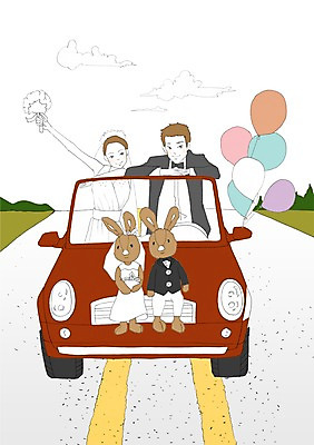 주간 PSD 커플 여자 남자 도로 인형 부케 웨딩드레스 결혼 이동 일러스트 신혼부부 자동차 사람 정장 턱시도 성인 야외 두명 신혼여행 토끼 풍선 웨딩카 성인만 국내일러스트 자연요소 부부 드레스 옷 길 육상교통 꽃다발 컨셉 포유류 관계 교통시설 이벤트 반려동물 신혼 파일형식