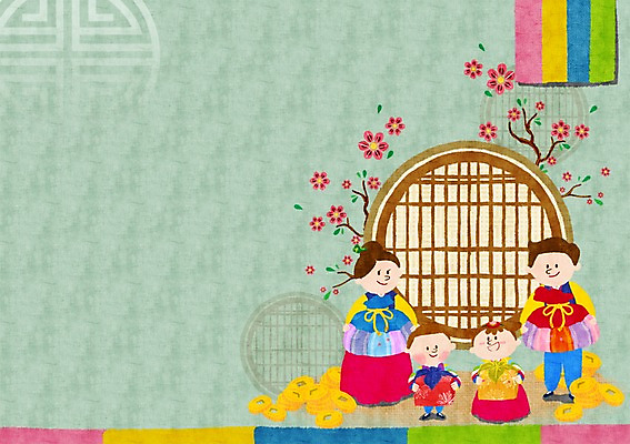 PSD 나무 식물 여자 남자 꽃 어린이 백그라운드 일러스트 가족 새해 프레임 복주머니 함께함 선물 사람 여러명 성인 전통문양 동전 화목 한복 새해선물 전통프레임 국내일러스트 한국전통 전통 문양 다수 컨셉 돈 관계 전통소품 전통의상 파일형식 명절선물