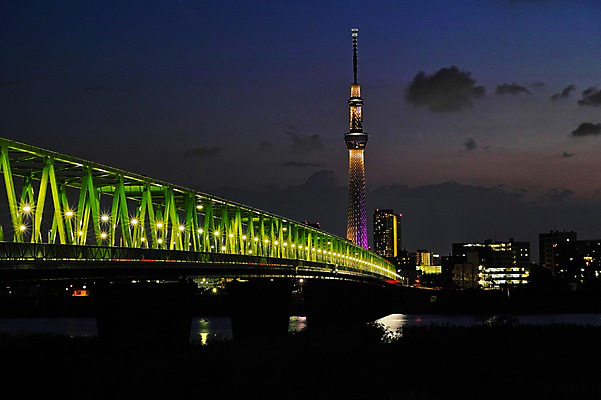 포토 JPG 구름 해외풍경 건축물 바다 야경 하늘 빌딩 사람없음 야외 빛 도시풍경 탑 일본 일몰 도시 도쿄 해안도시 가교 스카이트리 국내포토 자연요소 해외 건축 아시아 풍경 건물 노을 야간 파일형식 풍경_경치