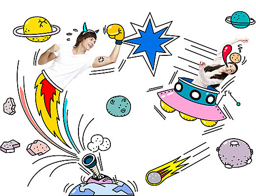 서양인 외국인 편집 편집이미지 여자 남자 백그라운드 놀이 포토일러 사람 상반신 성인 두명 행성 글러브 권투글러브 혈액 공격 우주선 디지털합성 합성 성인만 이미지편집 AI파일 스포츠용품 장갑 모션 인종 우주 파일형식 벡터