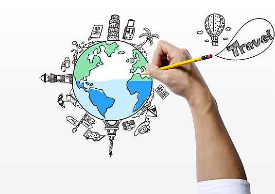 편집 편집이미지 손 지구 여행 백그라운드 포토일러 한명 들기 사람 손짓 신체부위 연필 열기구 그리기 디지털합성 합성 팔 이미지편집 AI파일 1 항공교통 모션 학용품 필기구 파일형식 벡터