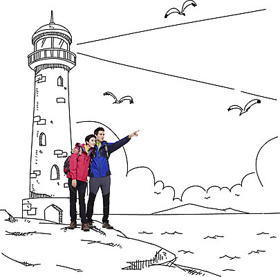 전신 서양인 외국인 편집 편집이미지 커플 응시 여자 남자 바다 여행 백그라운드 갈매기 포토일러 어깨동무 등대 서기 사람 손짓 성인 두명 앞모습 가리킴 디지털합성 합성 성인만 이미지편집 AI파일 시선 뷰포인트 포즈 관계 모션 조류 인종 파일형식 벡터