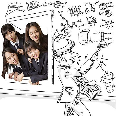 편집 편집이미지 응시 여자 남자 교복 백그라운드 창문 청소년 포토일러 그래프 서기 들기 사람 동양인 여러명 상반신 앞모습 옆모습 책 칠판 한국인 수학 청소년교육 디지털합성 합성 십대만 이미지편집 AI파일 시선 옷 교육 뷰포인트 다수 교과목 모션 인종 파일형식 벡터