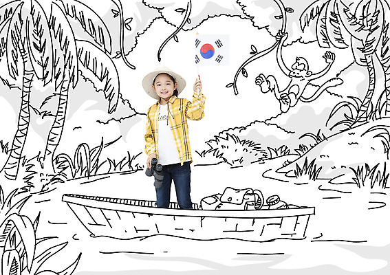 나무 편집 편집이미지 여자 어린이 여행 백그라운드 포토일러 한명 서기 미소 들기 사람 동양인 소녀 상반신 앞모습 한국인 탐험 원숭이 국기 태극기 열대우림 디지털합성 합성 선박 여자만 여자한명만 어린이만 소녀만 소녀한명만 이미지편집 AI파일 식물 1 뷰포인트 수상교통 포유류 모션 표정 인종 숲 파일형식 벡터