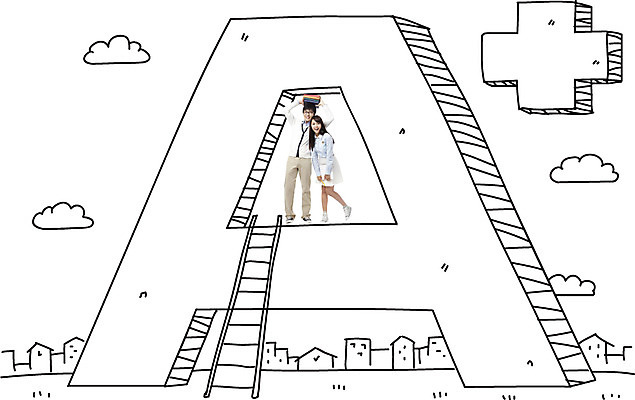 전신 구름 편집 편집이미지 여자 교육 남자 백그라운드 사다리 포토일러 서기 들기 사람 동양인 성인 두명 앞모습 책 한국인 디지털합성 합성 에이플러스 성인만 이미지편집 AI파일 자연요소 뷰포인트 모션 인종 도구 점수 파일형식 벡터