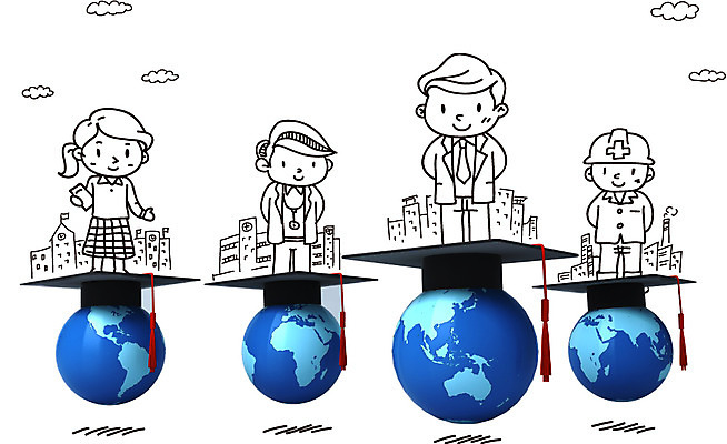 전신 구름 편집 편집이미지 여자 교육 남자 지구 백그라운드 학사모 포토일러 서기 사람 여러명 디지털합성 합성 이미지편집 AI파일 자연요소 모자_잡화 다수 졸업 모션 파일형식 벡터