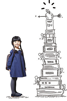 전신 편집 편집이미지 여자 어린이교육 어린이 백그라운드 포토일러 화살 한명 서기 미소 사람 동양인 소녀 책 쌓기 한국인 사과 디지털합성 합성 여자만 여자한명만 어린이만 소녀만 소녀한명만 이미지편집 AI파일 1 교육 과일 모션 표정 인종 파일형식 벡터