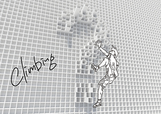 전신 편집 편집이미지 남자 백그라운드 포토일러 한명 사람 뒷모습 등산 물음표 디지털합성 오르기 합성 클라이밍 남자만 남자한명만 이미지편집 AI파일 1 기호 뷰포인트 모션 트래킹 등반 파일형식 벡터