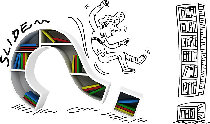 전신 편집 편집이미지 교육 남자 백그라운드 포토일러 책장 한명 사람 옆모습 책 물음표 느낌표 미끄러짐 디지털합성 합성 남자만 남자한명만 이미지편집 AI파일 1 기호 뷰포인트 가구 모션 파일형식 벡터