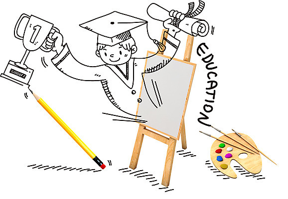 편집 편집이미지 교육 남자 백그라운드 학사모 포토일러 한명 들기 사람 상반신 연필 붓 팔레트 졸업장 트로피 디지털합성 이젤 합성 남자만 남자한명만 나오기 이미지편집 AI파일 모자_잡화 1 졸업 모션 학용품 필기구 미술도구 상_우승 파일형식 벡터