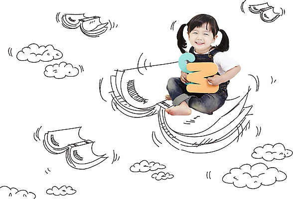 전신 구름 편집 편집이미지 알파벳 여자 어린이교육 어린이 백그라운드 포토일러 한명 미소 들기 사람 앉기 동양인 소녀 앞모습 책 한국인 비행 디지털합성 합성 여자만 여자한명만 어린이만 소녀만 소녀한명만 이미지편집 AI파일 자연요소 1 영어 교육 뷰포인트 모션 표정 인종 파일형식 벡터