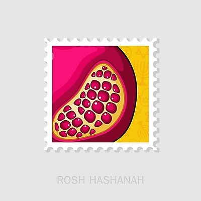 EPS 해외이미지 분홍색 일러스트 사람없음 노란색 석류 유대교 우표 석류알 해외202004 해외일러스트 종교 컬러 과일 파일형식 벡터 이미지허브