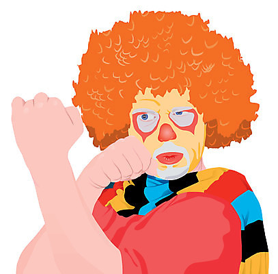 EPS 해외이미지 남자 얼굴 일러스트 사람 노란색 연주자 무대 광대 표현 입 유머 서커스 마임 가발 특별함 해외202004 해외일러스트 감정 컬러 컨셉 신체부위 음악가 파일형식 벡터 이미지허브