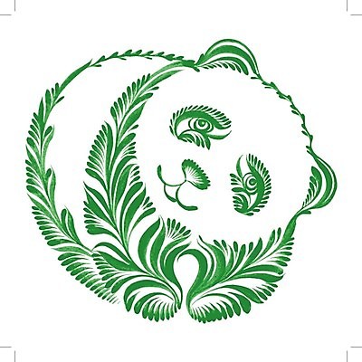 EPS 해외이미지 디자인 꽃 백그라운드 잎 일러스트 수채화 미술 사람없음 초록색 원형 판다 해외202004 해외일러스트 도형 식물 컬러 곰 문화예술 파일형식 벡터 이미지허브