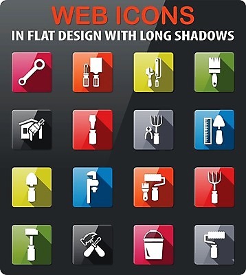 EPS 해외이미지 일러스트 울타리 페인트 도구 붓 선택 망치 모종삽 심볼 롤러 캘리퍼스 해외202004 해외일러스트 컨셉 담장 공구 삽 파일형식 벡터 이미지허브