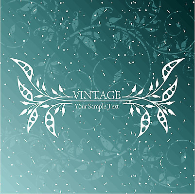 EPS 해외이미지 백그라운드 잎 일러스트 타이포그라피 사람없음 빈티지 청록색 잎줄기 해외202004 해외일러스트 식물 문자 줄기 컬러 컨셉 파일형식 벡터 이미지허브