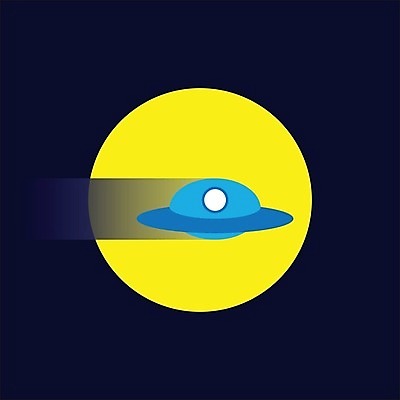 EPS 해외이미지 백그라운드 일러스트 파란색 노란색 어둠 달 플랫 가득함 해외202004 해외일러스트 자연요소 컬러 파일형식 벡터 이미지허브