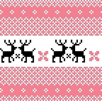 EPS 해외이미지 디자인 분홍색 패턴 일러스트 사람없음 루돌프 뜨개질 픽셀 해외202004 해외일러스트 컬러 크리스마스 무늬 사슴 취미 파일형식 벡터 이미지허브