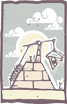 EPS 해외이미지 돈 일러스트 비즈니스 건물 계획 건축가 피라미드 노예 목판화 해외202004 해외일러스트 직업 건축물 컨셉 재산 랜드마크 파일형식 벡터 이미지허브