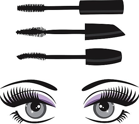 EPS 해외이미지 여자 일러스트 세트 유행 화장품 붓 우아함 볼터치 수집 오브젝트 마스카라 광택 고립 해외202004 해외일러스트 컨셉 사람 화장 뷰티 파일형식 벡터 이미지허브