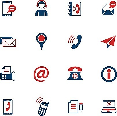 EPS 해외이미지 일러스트 봉투 빨간색 파란색 노트북 스마트폰 핸드폰 공책 정보 메시지 이메일 편지 심볼 팩스 대패 운영자 충고 해외202004 해외일러스트 컬러 문구용품 전자제품 스마트기기 사무용품 파일형식 벡터 이미지허브