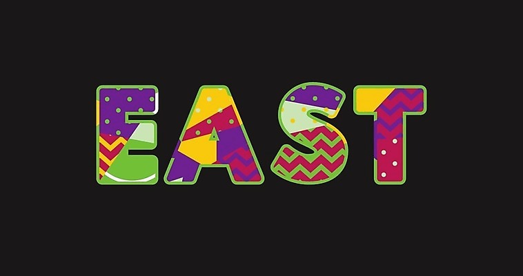 EPS 해외이미지 여행 컨셉 지도 일러스트 아이디어 미술 타이포그라피 단어 나침반 방향 북쪽 동쪽 남쪽 서쪽 테마 해외202004 해외일러스트 문자 문화예술 파일형식 벡터 이미지허브