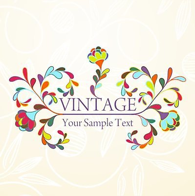 EPS 해외이미지 꽃 백그라운드 잎 일러스트 타이포그라피 사람없음 빈티지 잎줄기 해외202004 해외일러스트 식물 문자 줄기 컨셉 파일형식 벡터 이미지허브