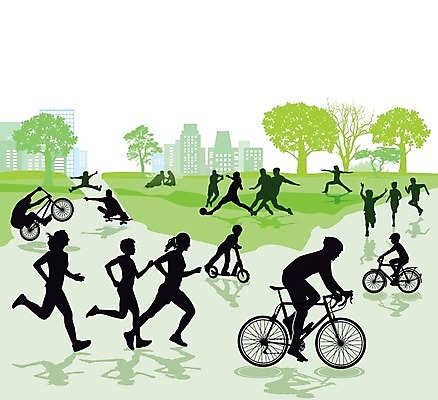 EPS 해외이미지 나무 공원 어린이 스포츠 일러스트 공 가족 건강 사람 여름 조깅 걷기 축구 게임 사이클링 시민 해외202004 해외일러스트 식물 계절 공공시설 관계 모션 놀이 운동 구기 육상스포츠 국민 파일형식 벡터 이미지허브
