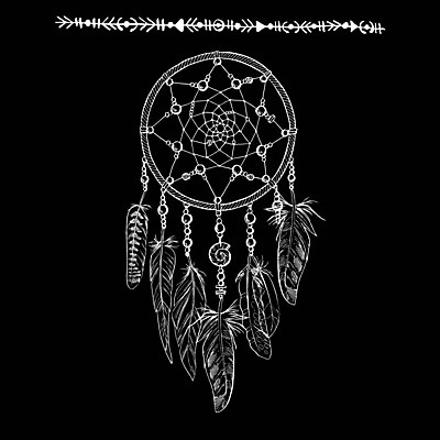 EPS 해외이미지 전통 일러스트 사람없음 장식 꿈 깃털 부적 드림캐쳐 해외202004 해외일러스트 파일형식 벡터 이미지허브