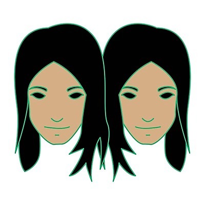 EPS 해외이미지 일러스트 별자리 플랫 만화 쌍둥이 사인 심플 점성술 쌍둥이자리 월 해외202004 해외일러스트 가족 날짜 파일형식 벡터 이미지허브