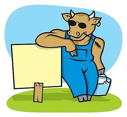 EPS 해외이미지 동물 캐릭터 배너 행복 일러스트 선글라스 우주 우유 메시지 소 만화 밀 양동이 사인 황소 마스코트 카피스페이스 해외202004 해외일러스트 일러캐릭터 감정 안경 포유류 유제품 곡류 공백 파일형식 벡터 이미지허브