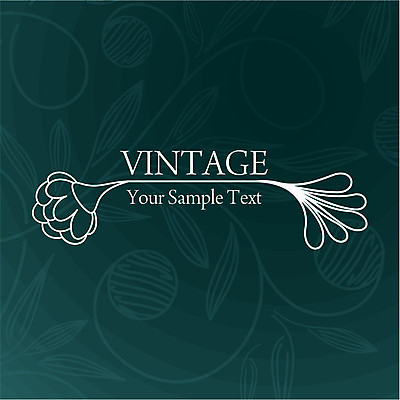 EPS 해외이미지 백그라운드 잎 라인일러스트 일러스트 타이포그라피 사람없음 빈티지 청록색 잎줄기 해외202004 해외일러스트 식물 문자 줄기 컬러 컨셉 파일형식 벡터 이미지허브