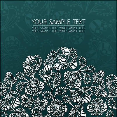 EPS 해외이미지 꽃 백그라운드 잎 라인일러스트 일러스트 타이포그라피 사람없음 빈티지 청록색 해외202004 해외일러스트 식물 문자 컬러 컨셉 파일형식 벡터 이미지허브