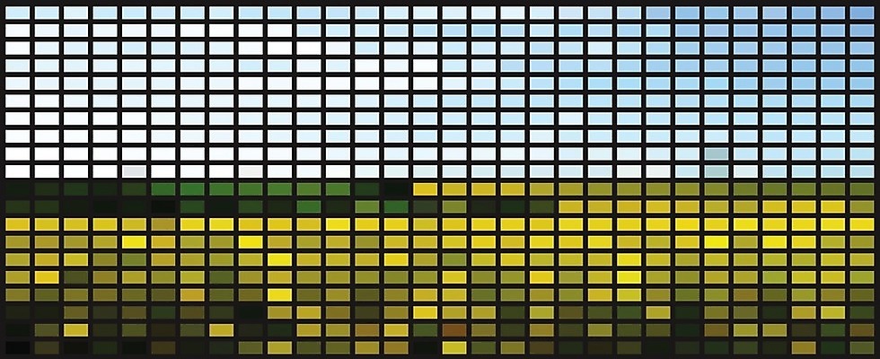 EPS 해외이미지 일러스트 추상 파란색 노란색 검은색 회색 모자이크 직사각형 해외202004 해외일러스트 도형 컬러 무늬 파일형식 벡터 이미지허브