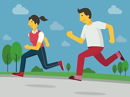 EPS 해외이미지 나무 백인 구름 라이프스타일 커플 여자 남자 행복 스포츠 컨셉 일러스트 하늘 휴식 거리 건강 미소 야외 초록색 달리기 조깅 환경 만화 연습 해외202004 해외일러스트 자연요소 서양인 식물 감정 컬러 관계 모션 표정 사람 생활 운동 파일형식 벡터 이미지허브