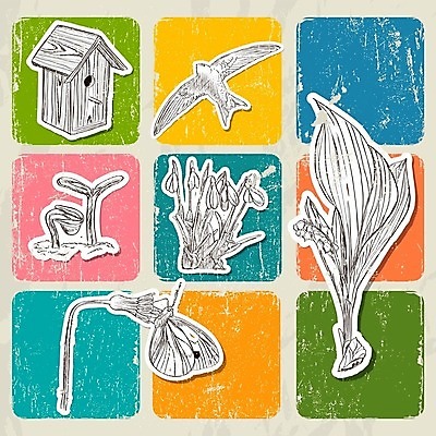 EPS 해외이미지 계절 꽃 포스터 나비 곤충 백그라운드 일러스트 캘리그라피 자연 조류 세트 새싹 봄 수확 시간 낙서 이슬 에코 질감 복고 새장 제비 고립 엘리먼트 헌병 해외202004 해외일러스트 식물 동물 농업 환경 군인 생태계 케이지 파일형식 벡터 이미지허브