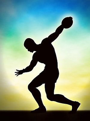 EPS 해외이미지 남자 실루엣 스포츠 일러스트 그래픽 파란색 노란색 힘 경쟁 던지기 준비 윤곽 광 힘찬 해외202004 해외일러스트 컬러 컨셉 모션 촬영기법 사람 파일형식 벡터 이미지허브