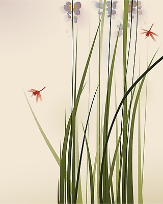 EPS 해외이미지 꽃 선 잎 꽃무늬 일러스트 자연 바람 사랑 초록색 봄 성장 벚꽃 잠자리 스타일 해외202004 해외일러스트 자연요소 식물 계절 감정 컬러 곤충 무늬 날씨 생태계 파일형식 벡터 이미지허브