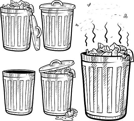 EPS 해외이미지 일러스트 금속 재활용 쓰레기통 낙서 쓰레기 폐기물 스케치 거절 버리기 그림 냄새 악취 낭비 고립 썩음 해외202004 해외일러스트 컨셉 모션 재질 미술 친환경 파일형식 벡터 이미지허브