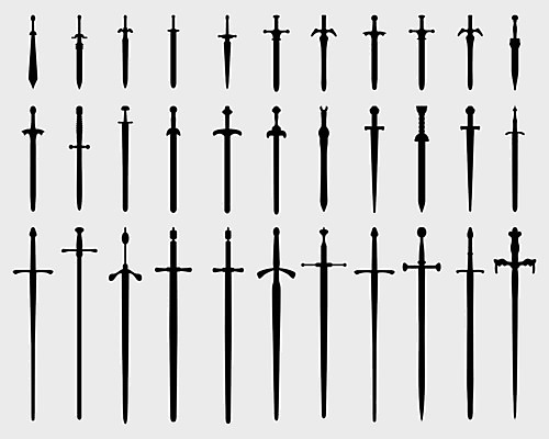 EPS 해외이미지 전통 디자인 실루엣 유럽 문화 무기 일러스트 세트 금속 검은색 힘 장비 골동품 화려 칼날 중세 칼 수집 철 묘사 오브젝트 군용 싸움 전쟁 날카로움 과거 육군 공상 병정 전사 단검 고립 귀족 옛날 철강 현실 해외202004 해외일러스트 나라 컬러 컨셉 모션 재질 군대 촬영기법 역사 검 파일형식 벡터 이미지허브