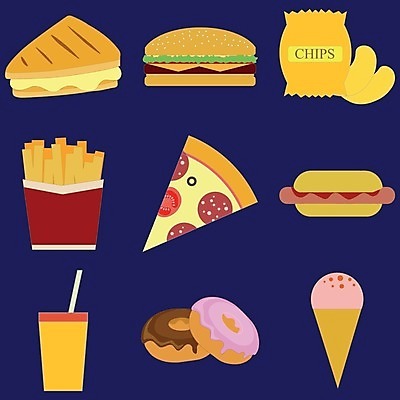 EPS 해외이미지 디자인 음료 음식 빵 일러스트 아이스크림 감자 피자 패스트푸드 샌드위치 육류 세트 컬러풀 식당 얼음 식사 저녁식사 튀김 햄버거 뜨거움 소시지 플랫 도넛 달콤 맛 만화 컵케이크 수집 먹기 심볼 크림 속도 메뉴 콜라 핫도그 프랑스어 점심식사 고립 소다 엘리먼트 해로움 해외202004 해외일러스트 자연요소 문자 컬러 컨셉 채소 식재료 모션 디저트 서양음식 케이크 상점 가공식품 인스턴트 탄산음료 파일형식 벡터 이미지허브